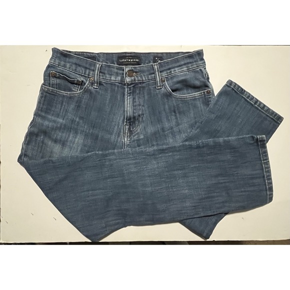 Men's Lucky Brand 221 Classic Original Fit Straight Blue Denim Jeans Size 31x30
